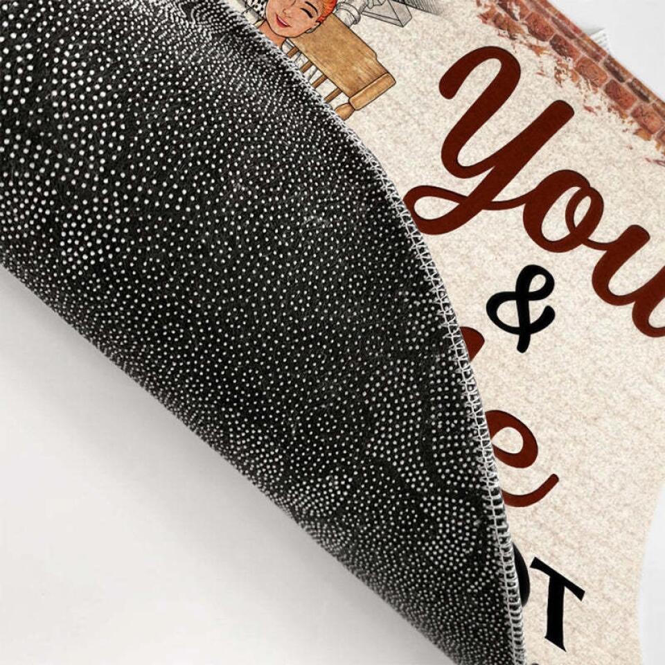 Home Sweet Home Chibi Couple - Housewarming Gifts - Custom Doormat - Anniversary Gift For Couples