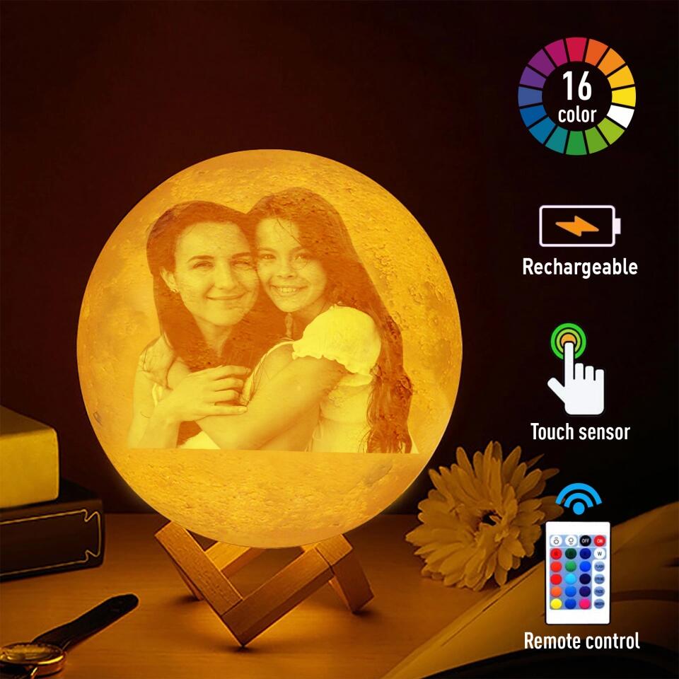 Personalized Valentine Gifts - Auntie I Love You Love Quote For Aunt From Niece Custom Moon Lamp Anniversary Gift