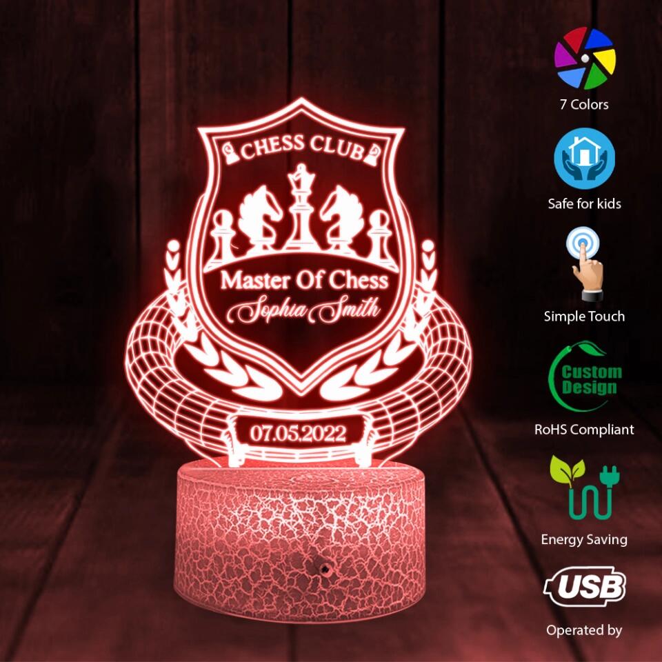 Chess Club, Master of Chess - 3D Led Light