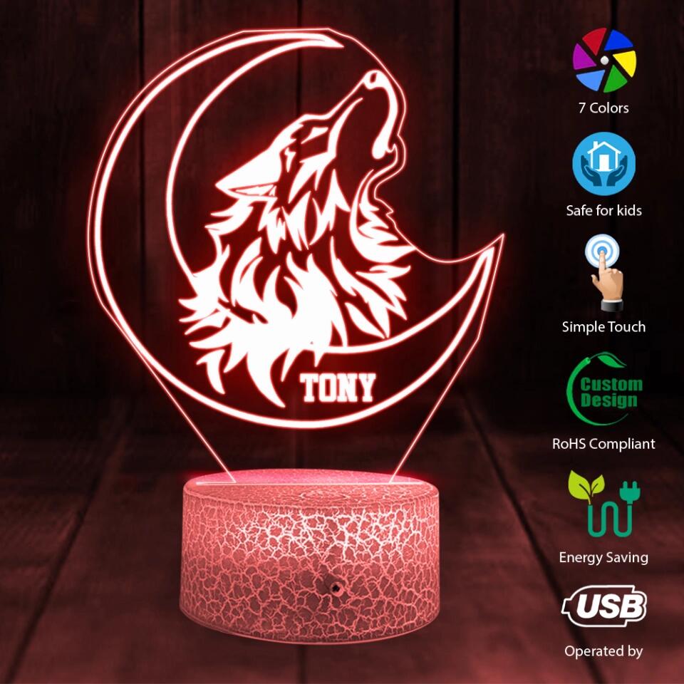 Spirit Animal - Deer Tiger Bear Owl Wolf Personalized 3D Led Light