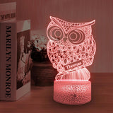 Spirit Animal - Deer Tiger Bear Owl Wolf - Personalized Name - 3D Led Light - Custom Lamp - Best Valentine Birthday Gift for Boy Girl - for Bestie - Kids Room Decor - 212ICNLNLL331