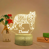 Spirit Animal - Deer Tiger Bear Owl Wolf - Personalized Name - 3D Led Light - Custom Lamp - Best Valentine Birthday Gift for Boy Girl - for Bestie - Kids Room Decor - 212ICNLNLL331