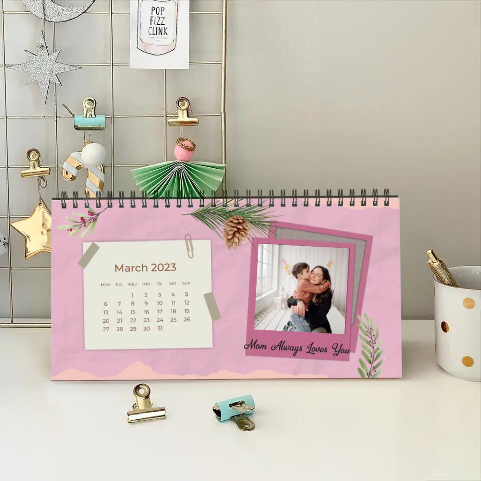 Custom Photo and Message - Personalized Desk Calendar 2025
