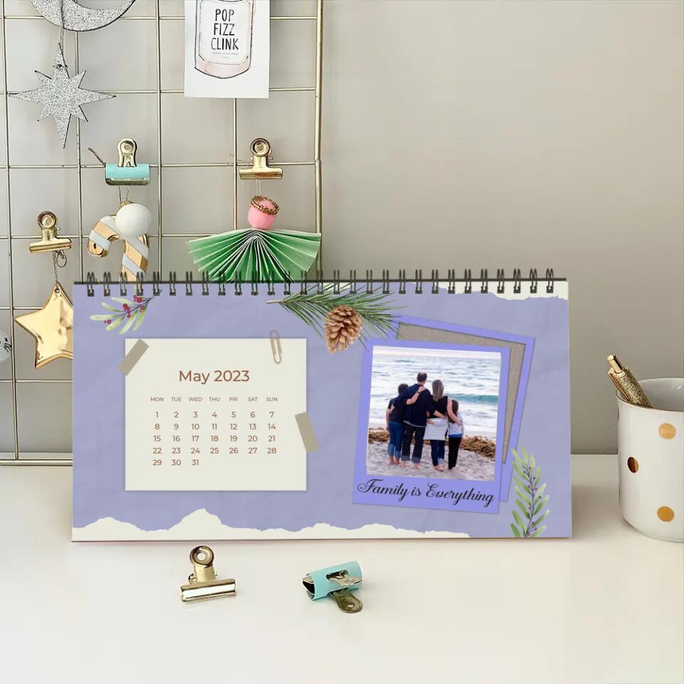 Custom Photo and Message - Personalized Desk Calendar 2025