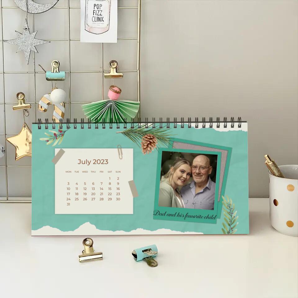 Custom Photo and Message - Personalized Desk Calendar 2025