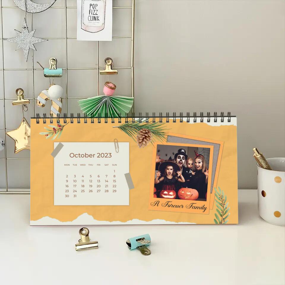 Custom Photo and Message - Personalized Desk Calendar 2025