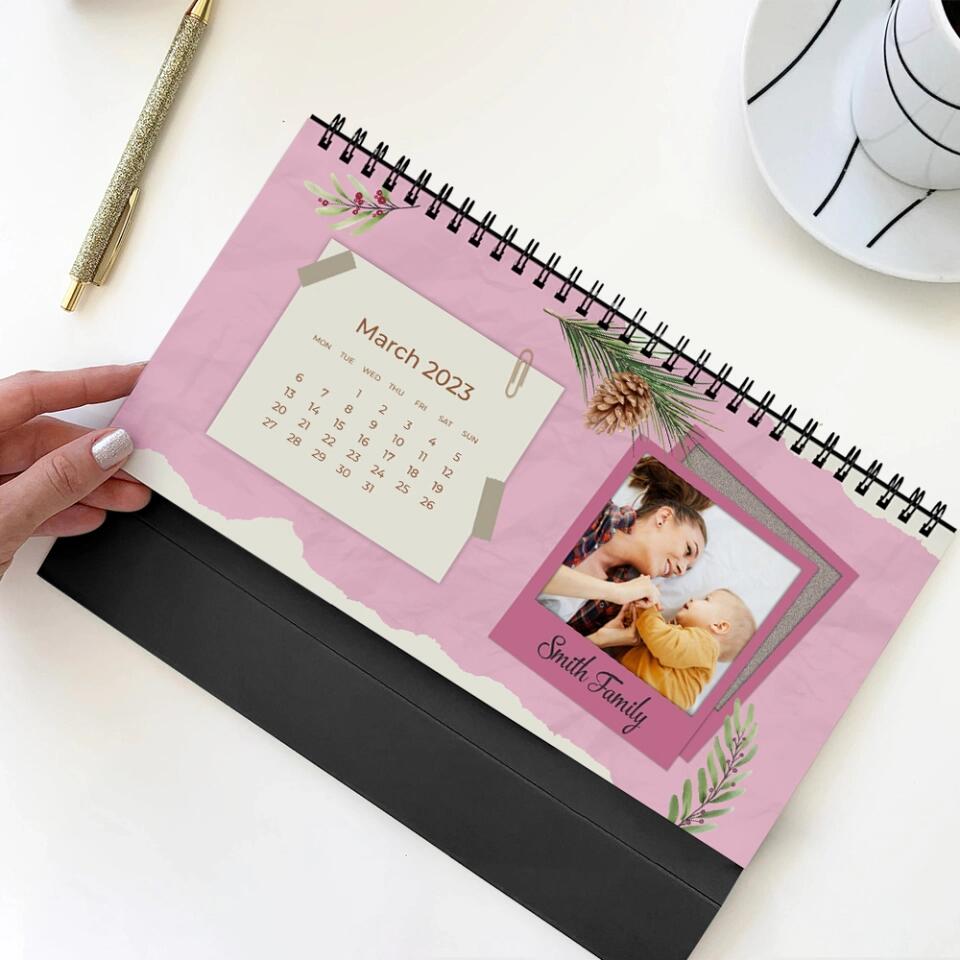 Custom Photo and Message - Personalized Desk Calendar 2025