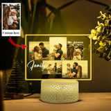 Family - Multi Photo Frame - Custom Photo Frame Custom Photo Lamp Printed Night Light - Best Birthday, Anniversary Gift Idea for Family, Couple, Husband and Wife, For Him, Her - 212IHNVSLL956