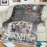A Hug From Heaven - When You Really Miss Me, Hug This Blanket Tight - Custom Image Family Blanket Memorial - 212IHNBNBL905