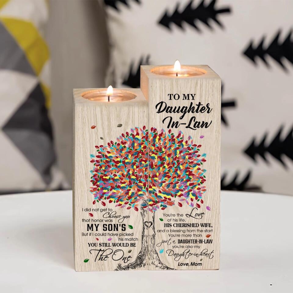I Did Not Get To Choose You - Personalized Candle Holder - Wedding Gift for Daughter In Law