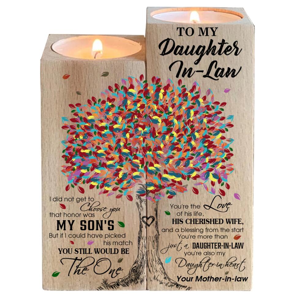 I Did Not Get To Choose You - Personalized Candle Holder - Wedding Gift for Daughter In Law