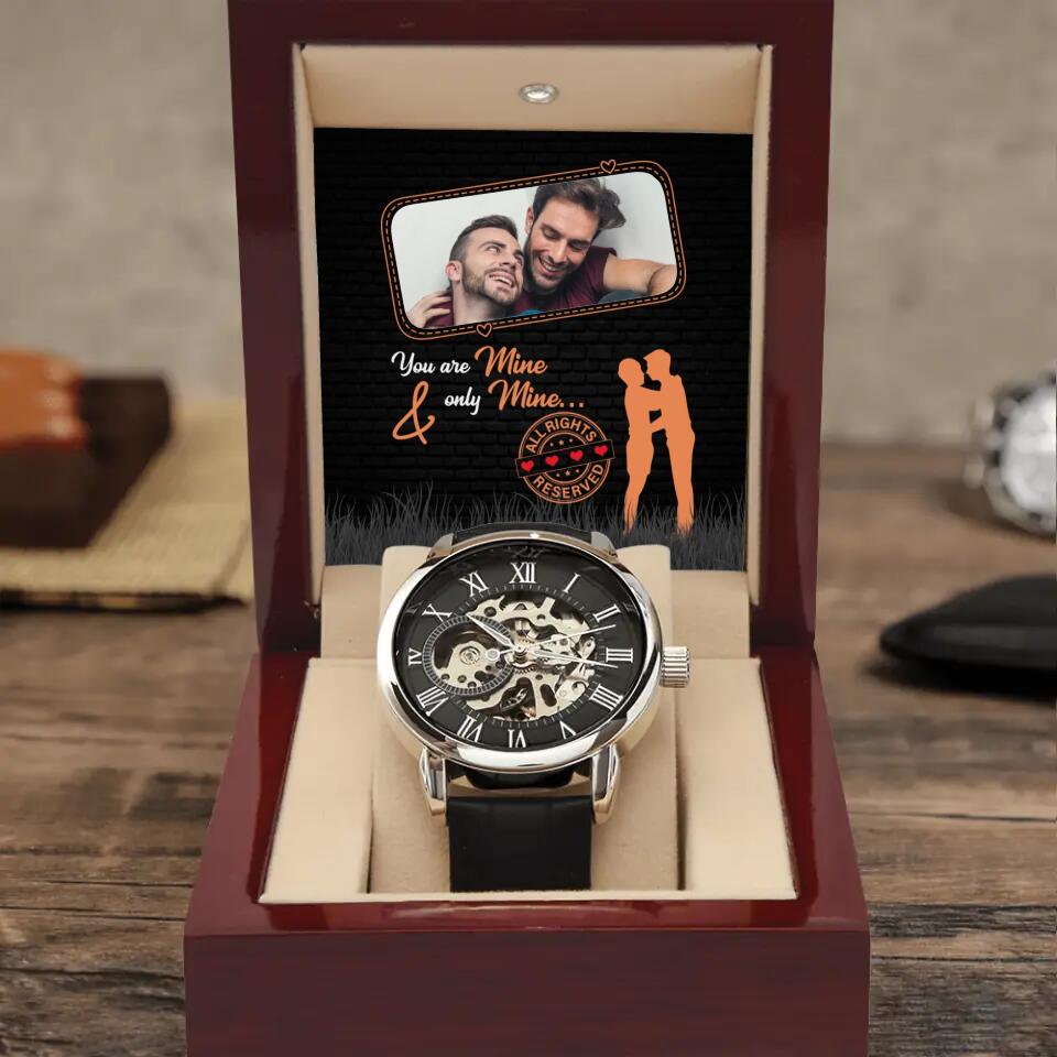Personalized Valentine Gifts - You are Mine Envelope Style - Personalized Watch - Valentine Anniversary Gift for Him