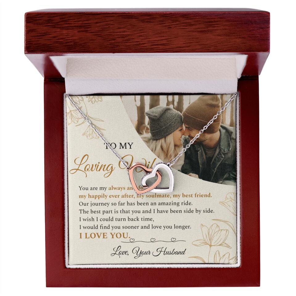 Personalized Valentine Gifts - To My Loving Wife Love Quotes For Her Custom Necklace Valentine Gift For Wife