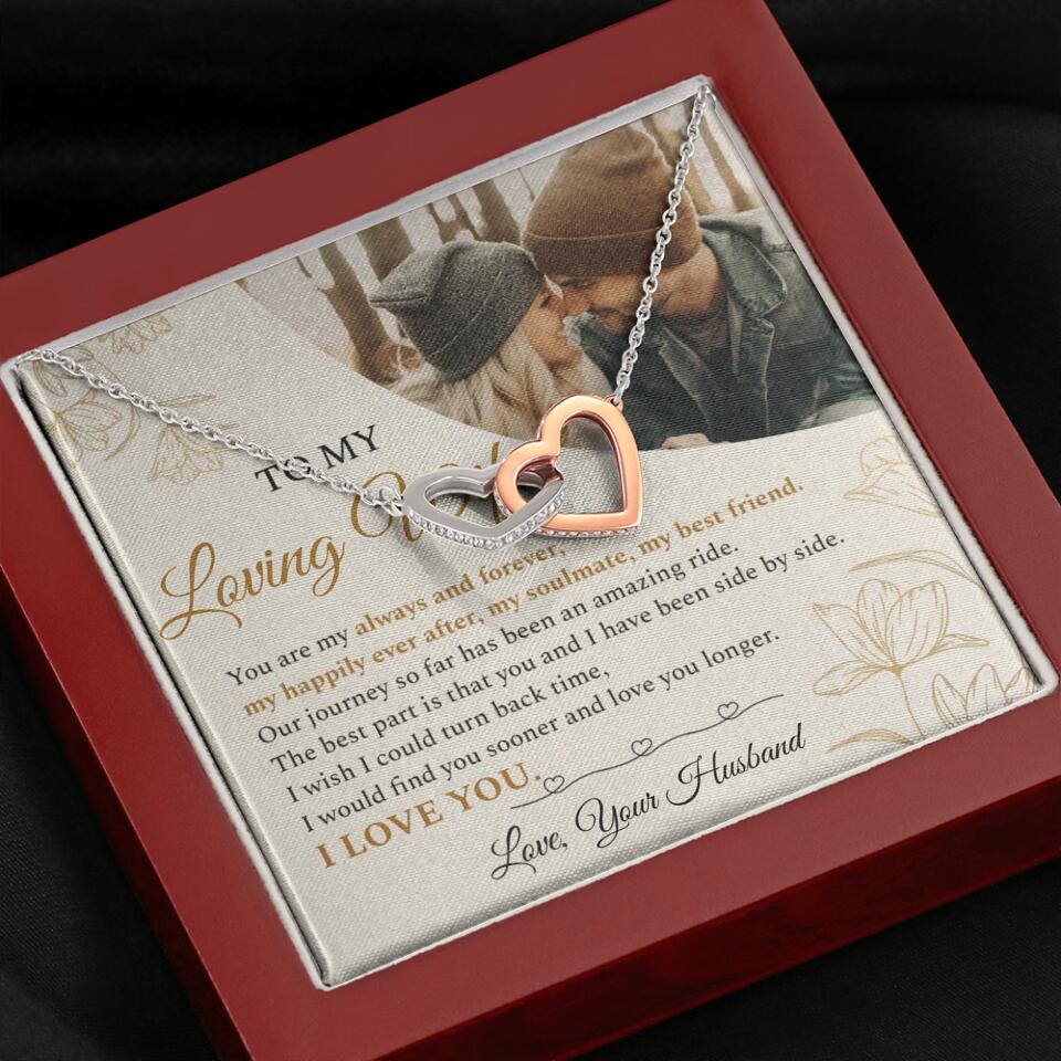 Personalized Valentine Gifts - To My Loving Wife Love Quotes For Her Custom Necklace Valentine Gift For Wife