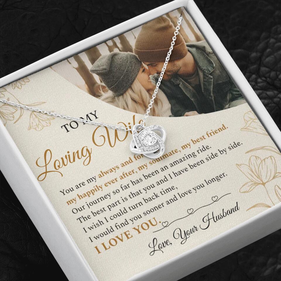 Personalized Valentine Gifts - To My Loving Wife Love Quotes For Her Custom Necklace Valentine Gift For Wife