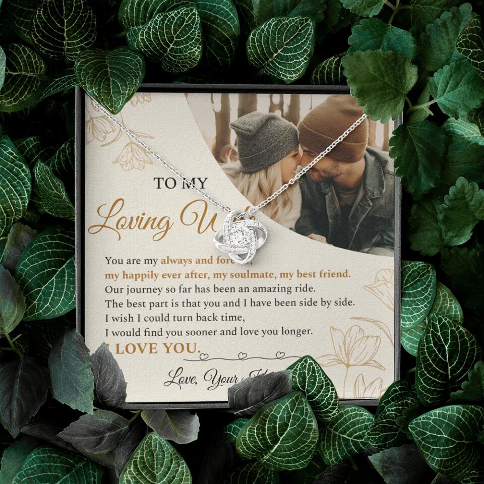 Personalized Valentine Gifts - To My Loving Wife Love Quotes For Her Custom Necklace Valentine Gift For Wife