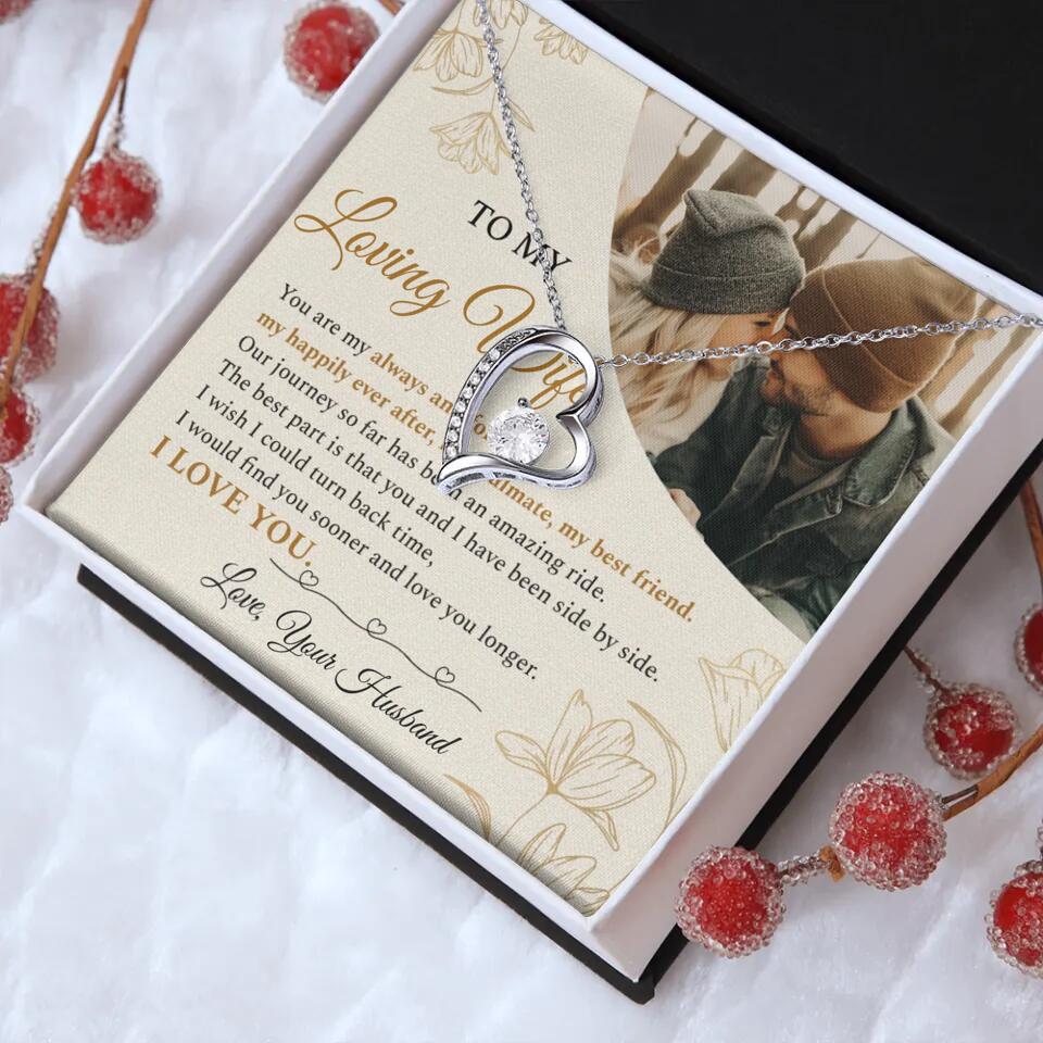 Personalized Valentine Gifts - To My Loving Wife Love Quotes For Her Custom Necklace Valentine Gift For Wife