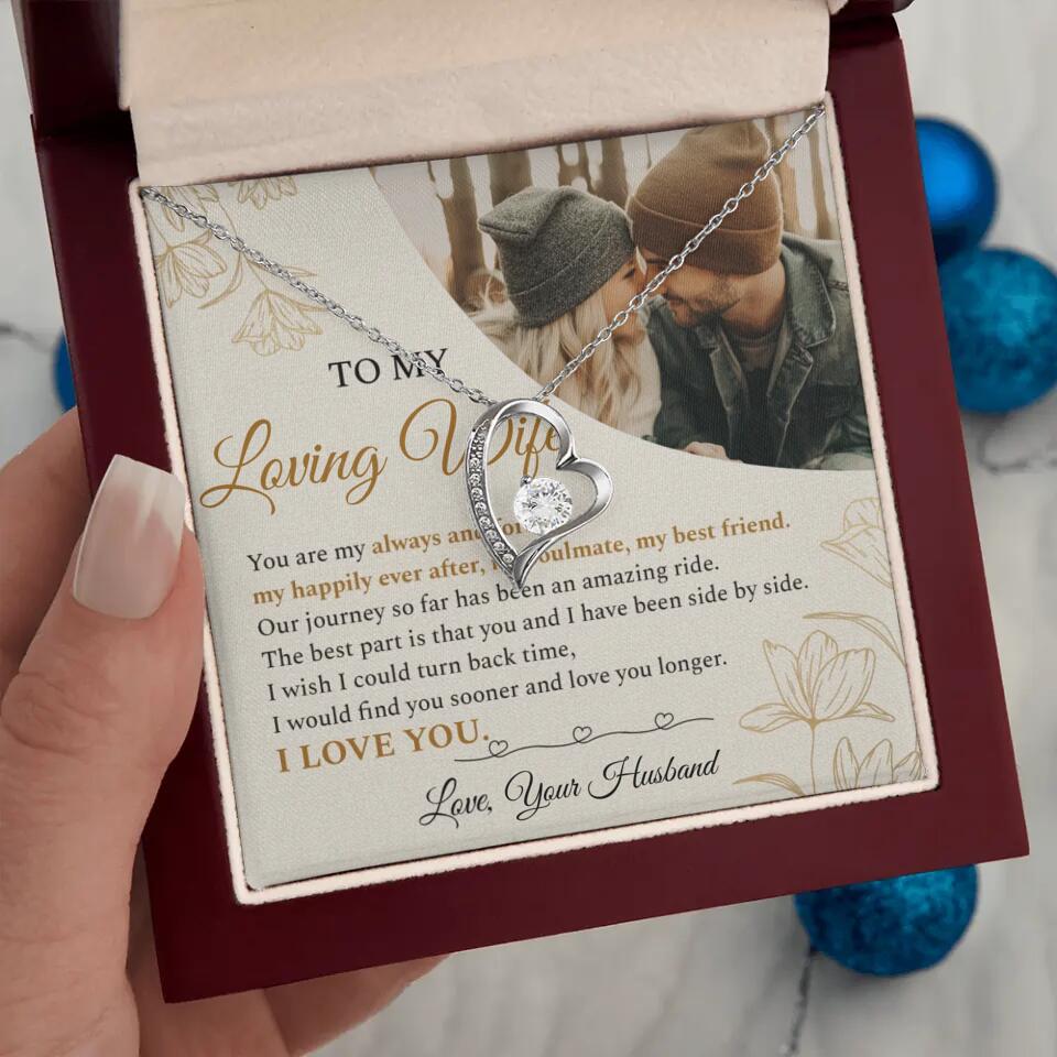 Personalized Valentine Gifts - To My Loving Wife Love Quotes For Her Custom Necklace Valentine Gift For Wife