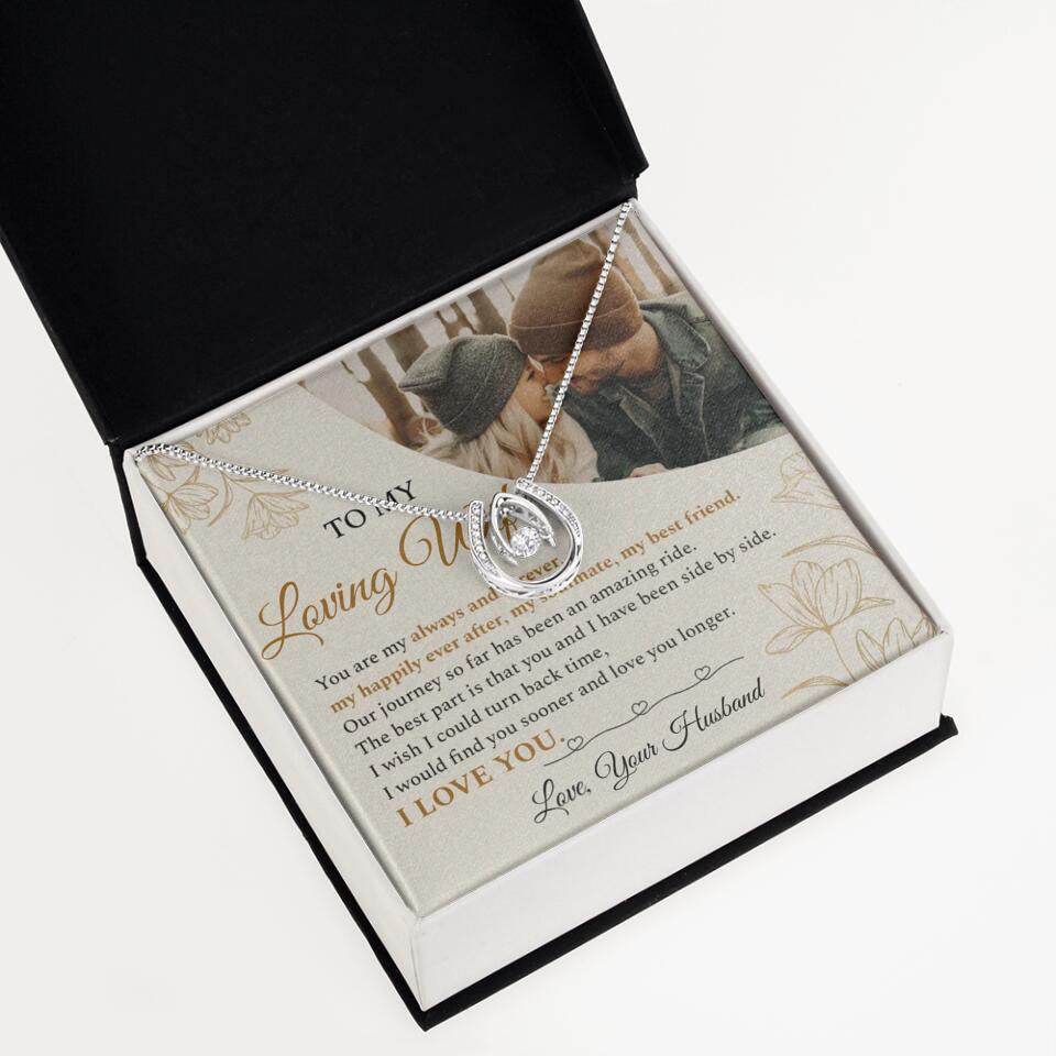 Personalized Valentine Gifts - To My Loving Wife Love Quotes For Her Custom Necklace Valentine Gift For Wife