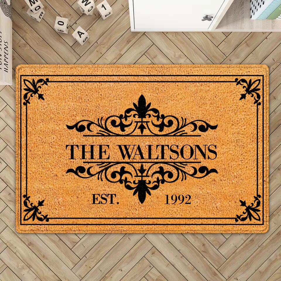 Personalized Valentine Gifts - Custom Family Name In Different Styles - Housewarming Gifts - Gift For Anniversary Christmas