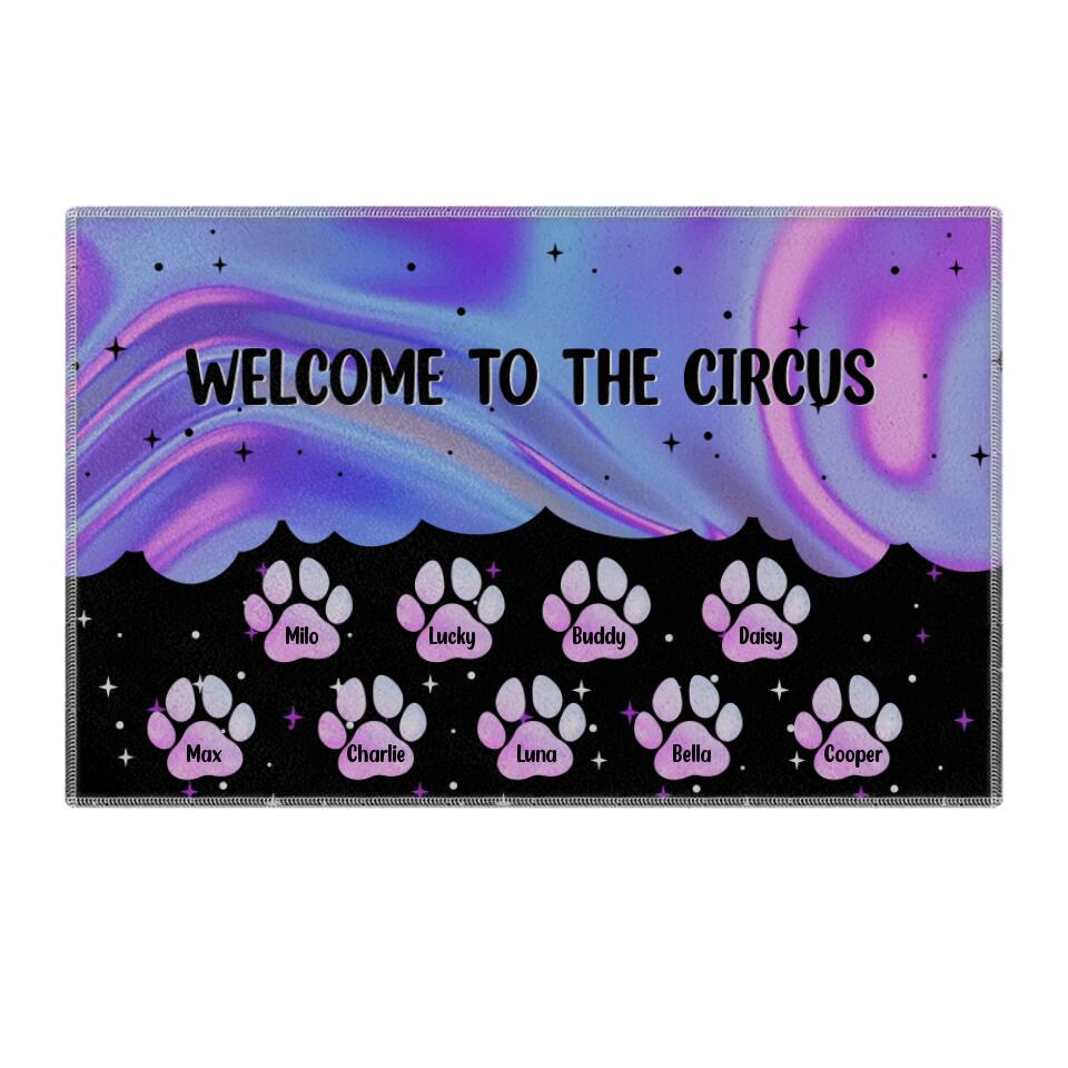 No Need To Knock We Know You Are Here - Personalized Doormat Custom Background and Number of Dog 2 Sizes - Best Gift For Family Dog Lovers - 212IHPLNRR631