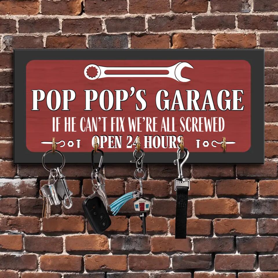 If He Can't Fix We're All Screwed Personalized Rectangle Wood Sign Key Holder