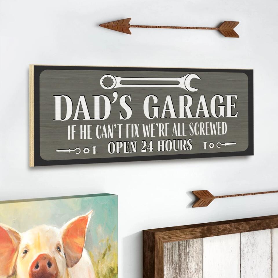 If He Can't Fix We're All Screwed Personalized Rectangle Wood Sign Key Holder