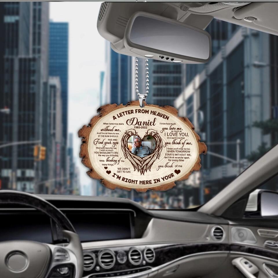 A Letter From Heaven I'm Right Here In Your Heart Personalized Ornament