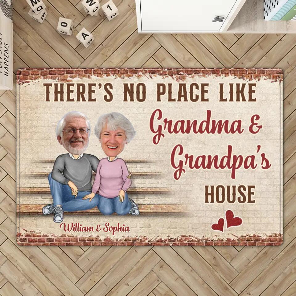 Custom Quotes And Photo Grandpa &amp; Grandma&#39;s Doormat - Best Birthday Gift Idea for Grandparents, Old Couple, Valentine Gift for Couple - 212IHNVSRR957