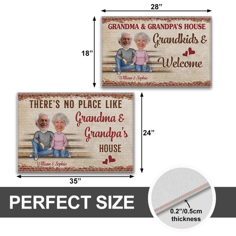 Personalized Valentine Gifts - Custom Quotes And Photo Grandpa & Grandma Doormat