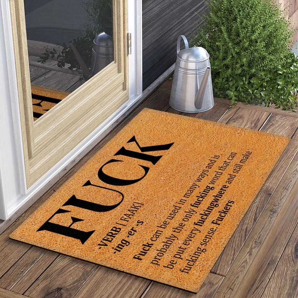 Funny Fuck Saying Quotes Doormat - Housewarming Gift for Bestie, Family Members, Coworker - Home Outside Decor