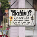 Kitchen Rules - Printed Metal Sign Custom Rules - Best Gifts For Mom Grandma Aunt Daughters Parents - 212IHPVSMT674