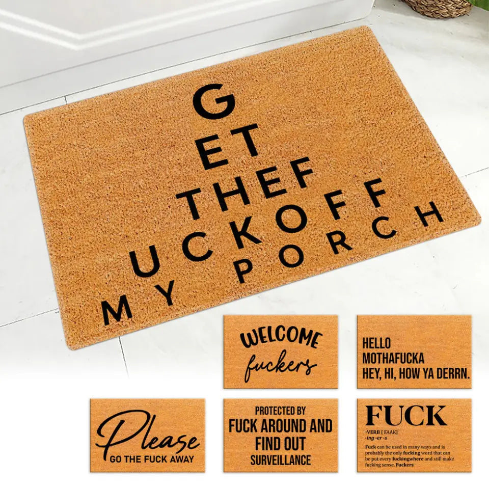 Funny Fuck Saying Quotes Doormat - Housewarming Gift for Bestie, Family Members, Coworker - Home Outside Decor