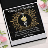 You Are My Sunshine - Sunflowers Are The Happiest of Flowers - Positive Inspiring Quote - Sunflower Necklace - Gift for Bestie - Post Surgery Gift for Her Him - 212ICNNPJE416