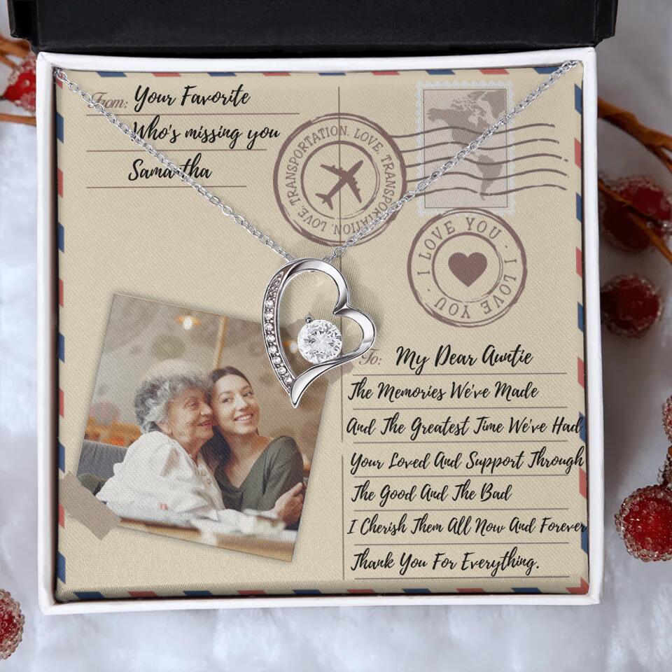 The Letter The Memories We've Made Custom Necklace Gifts For Mom Grandma Aunt