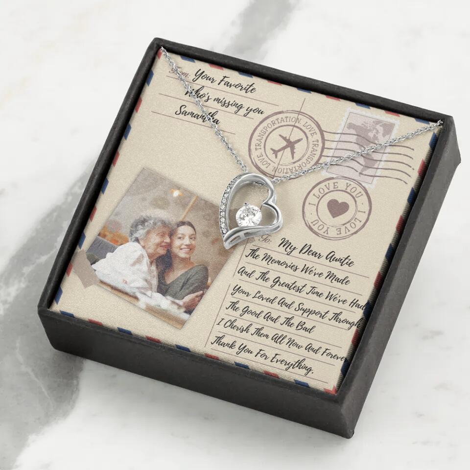 The Letter The Memories We've Made Custom Necklace Gifts For Mom Grandma Aunt
