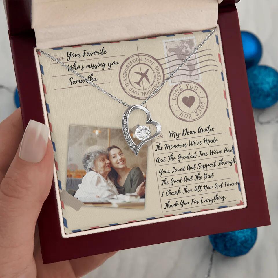 The Letter The Memories We've Made Custom Necklace Gifts For Mom Grandma Aunt