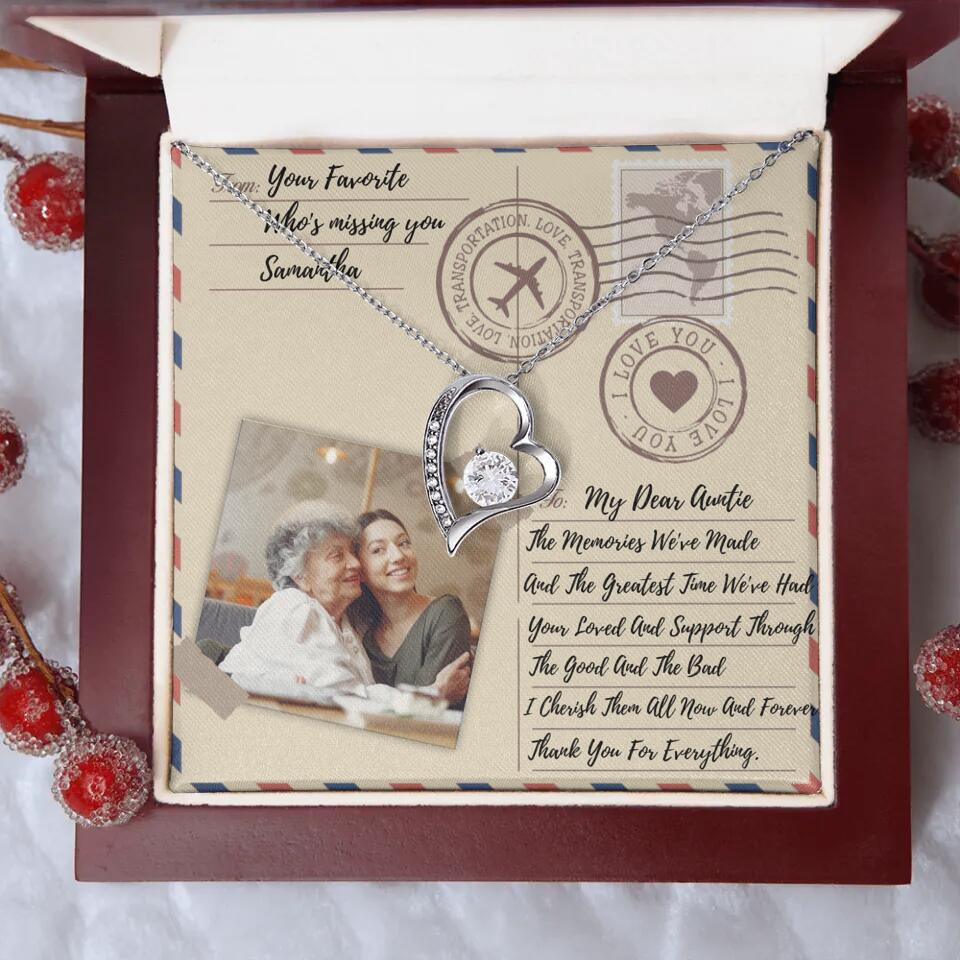 The Letter The Memories We've Made Custom Necklace Gifts For Mom Grandma Aunt