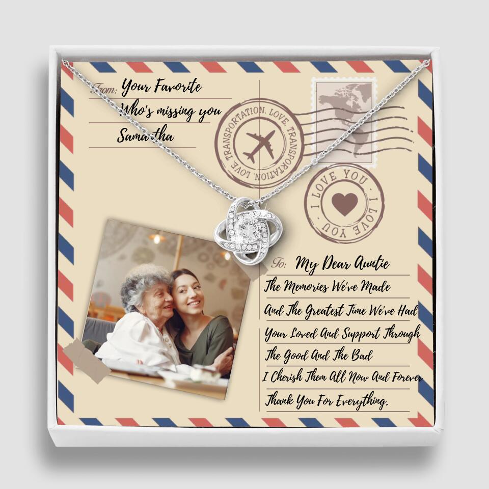 The Letter The Memories We've Made Custom Necklace Gifts For Mom Grandma Aunt