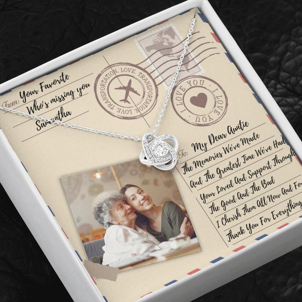 The Letter The Memories We've Made Custom Necklace Gifts For Mom Grandma Aunt