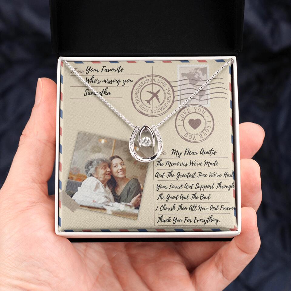 The Letter The Memories We've Made Custom Necklace Gifts For Mom Grandma Aunt