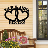 Custom Name & Date Cut Metal Sign, Hangging Decor Home Anniversary Gift For Couple, Husband and Wife on Valentine's Day - Valentine Gift, Birthday Gift For Him/For Her - 212IHNNPMT977