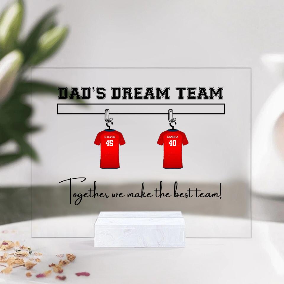 We&#39;re A Dream Team Together We Make The Best Team Soccer Personalized Acrylic Plaque