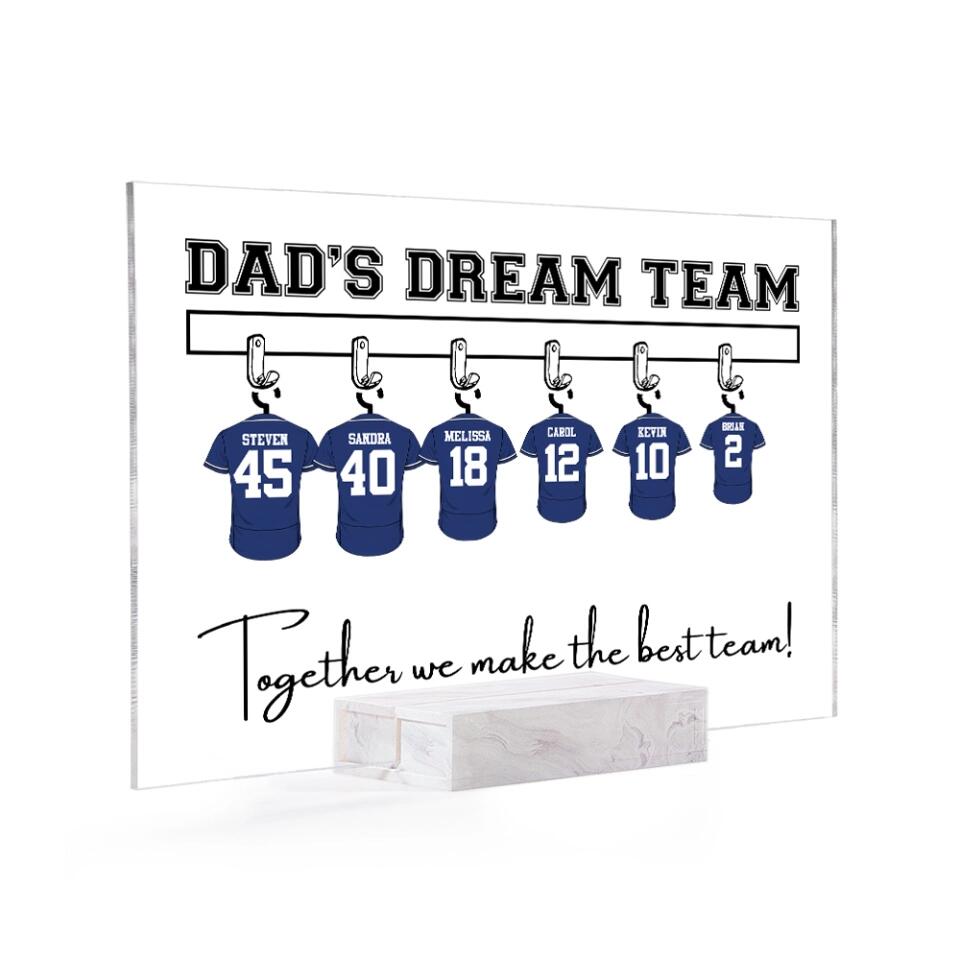 We're A Dream Team Together We Make The Best Team Baseball - Personalized Acrylic Plaque