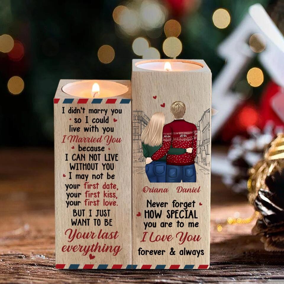 Personalized Valentine Gifts - Never Forget How Special You Are To Me Custom Wood Candle Holder Valentine Gift For Couples