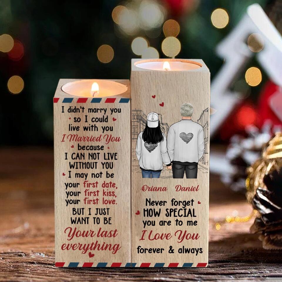 Personalized Valentine Gifts - Never Forget How Special You Are To Me Custom Wood Candle Holder Valentine Gift For Couples