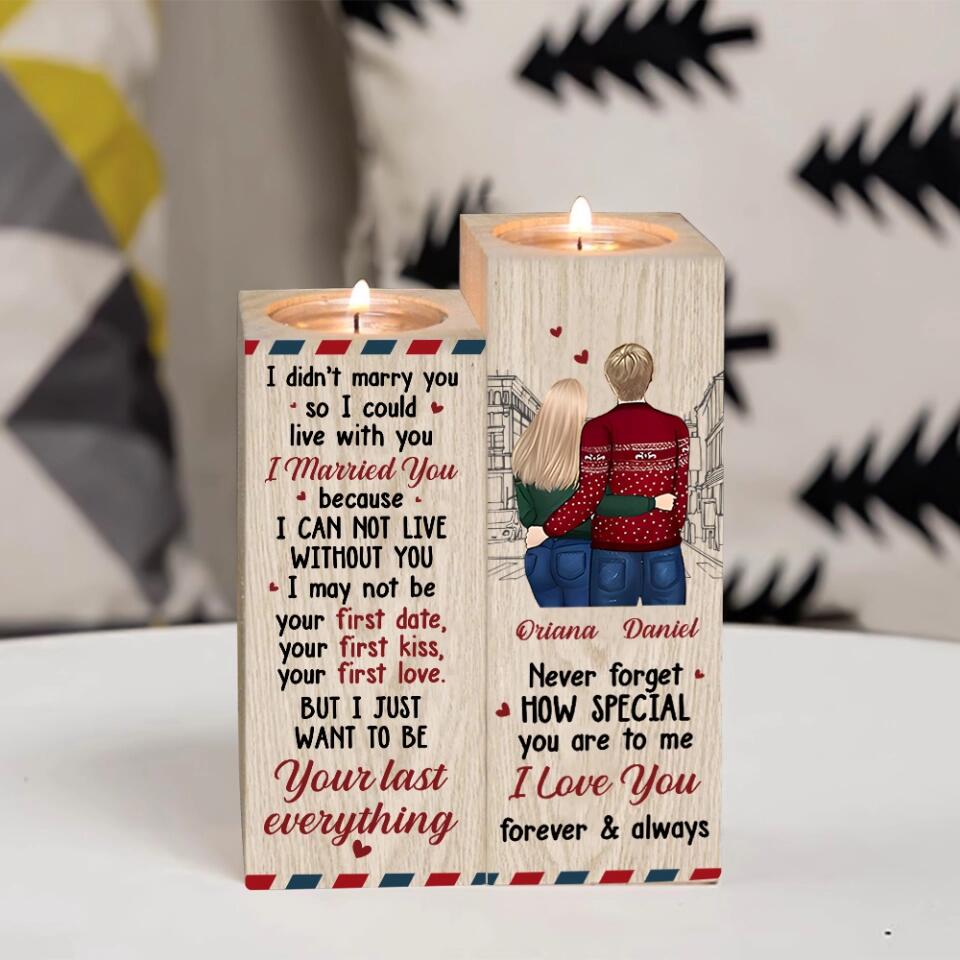 Personalized Valentine Gifts - Never Forget How Special You Are To Me Custom Wood Candle Holder Valentine Gift For Couples
