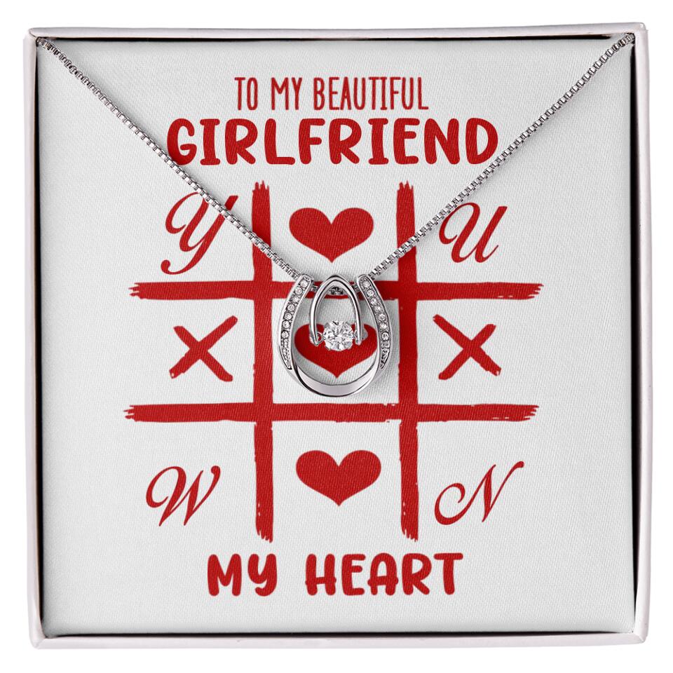 To My Beautiful Girlfriend, My Heart - Custom Name Necklace - Valentine's Day Gift for Girlfriend