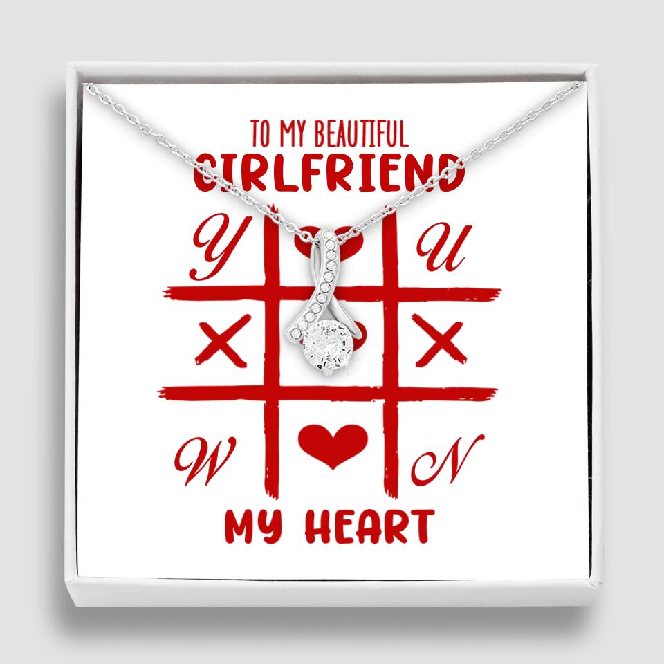 You Won My Heart - Funny Valentines Day Gift For Her - Custom Name Necklace - Valentine's Day Gifts for Girlfriend  - 212IHPVSJE683