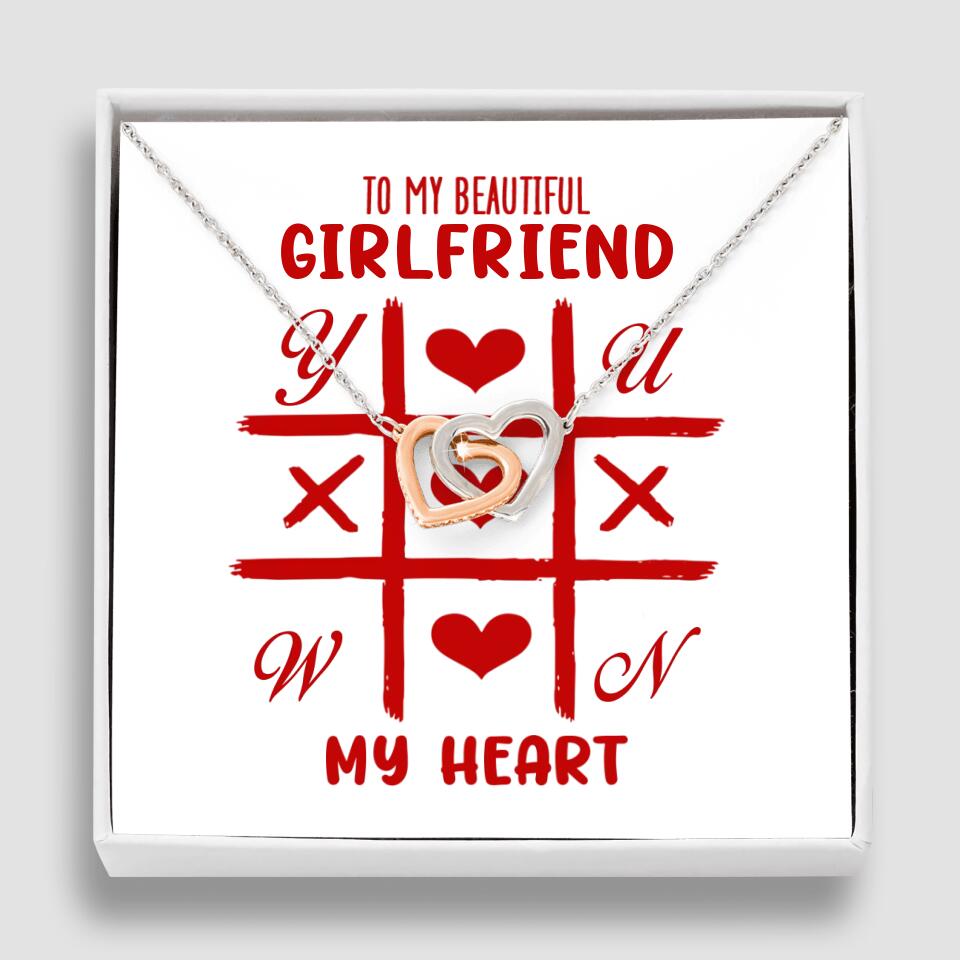 To My Beautiful Girlfriend, My Heart - Custom Name Necklace - Valentine's Day Gift for Girlfriend